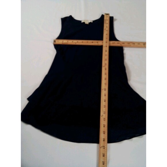 Woman's Michael Kors Navy Blue Tank Top Sheer At Bottom Size XS - Picture 8 of 13